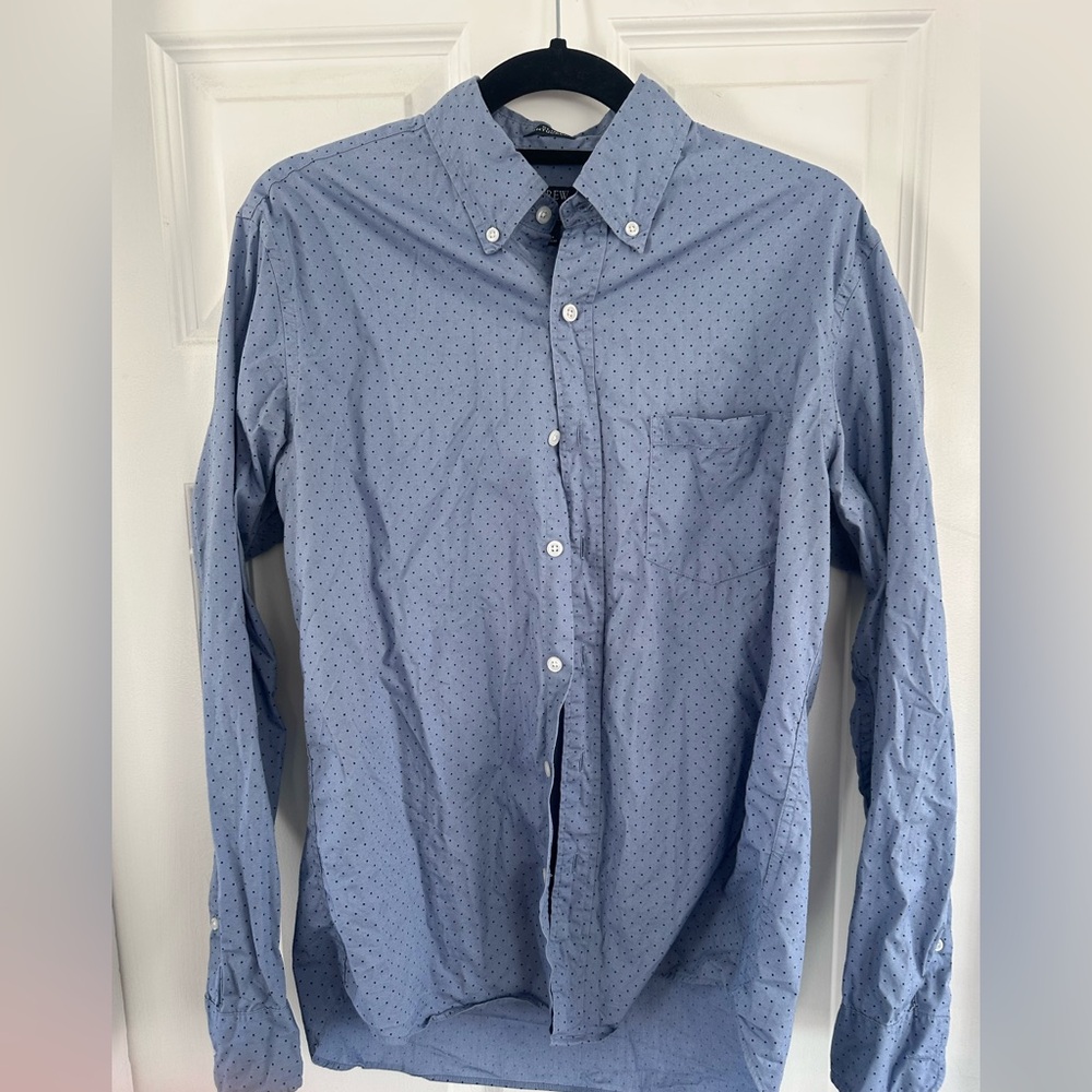J. Crew Men's Blue Button Down Shirt